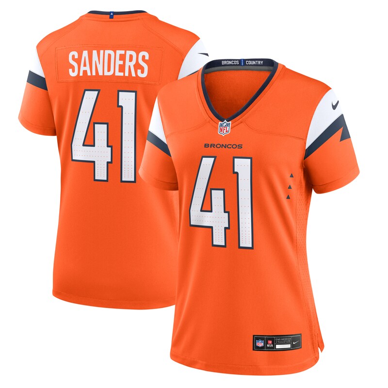 Drew Sanders Denver Broncos Women Team Game Jersey - Orange