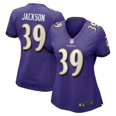 Eddie Jackson Baltimore Ravens Women Game Jersey - Purple