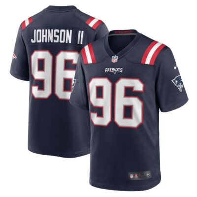 Eric Johnson II New England Patriots Game Jersey - Navy