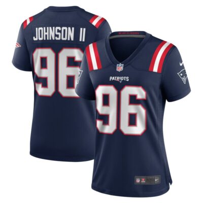 Eric Johnson II New England Patriots Women Game Jersey - Navy