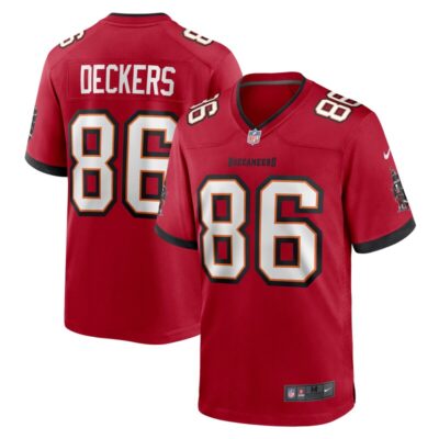 Evan Deckers Tampa Bay Buccaneers Game Jersey - Red