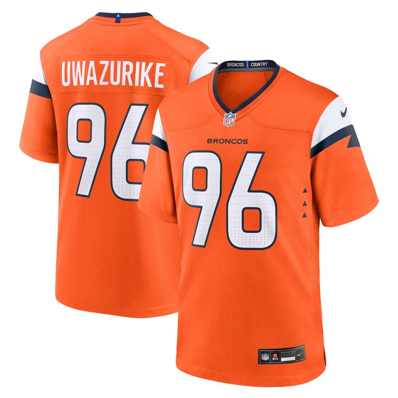 Eyioma Uwazurike Denver Broncos Team Game Jersey - Orange