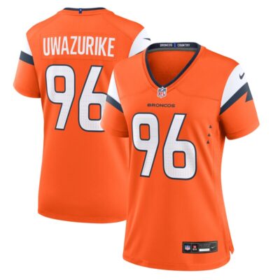Eyioma Uwazurike Denver Broncos Women Team Game Jersey - Orange