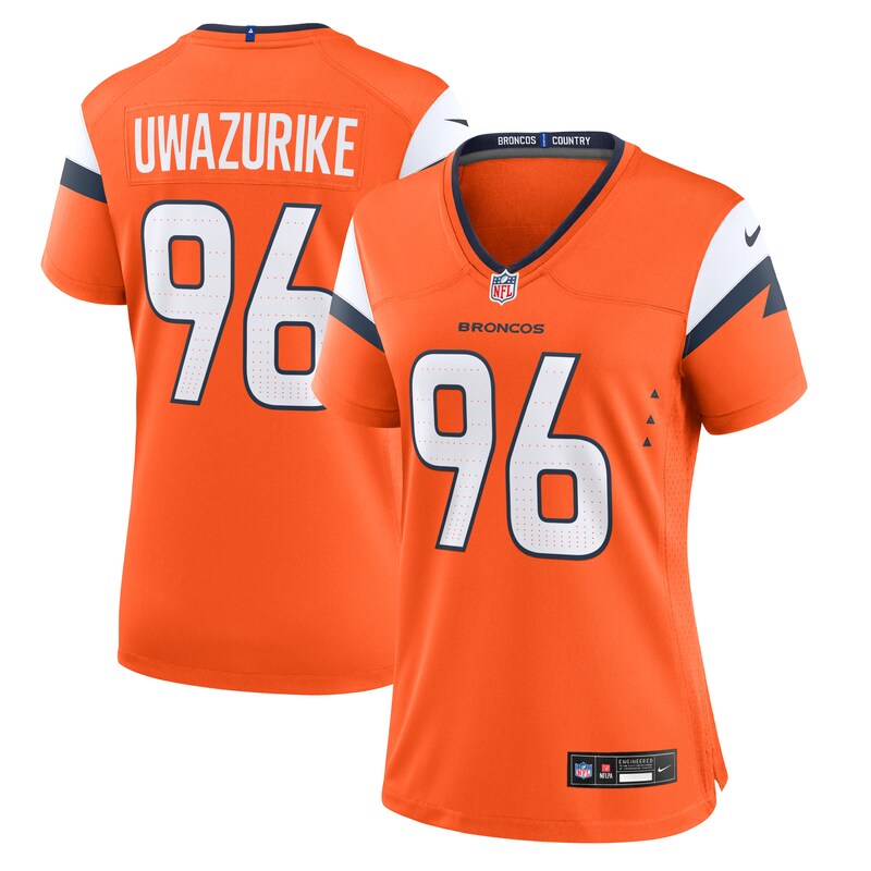 Eyioma Uwazurike Denver Broncos Women Team Game Jersey - Orange