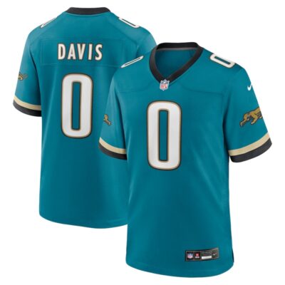 Gabe Davis Jacksonville Jaguars Prowler Throwback Player Game Jersey - Teal