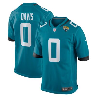 Gabe Davis Jacksonville Jaguars Team Game Player Jersey - Teal