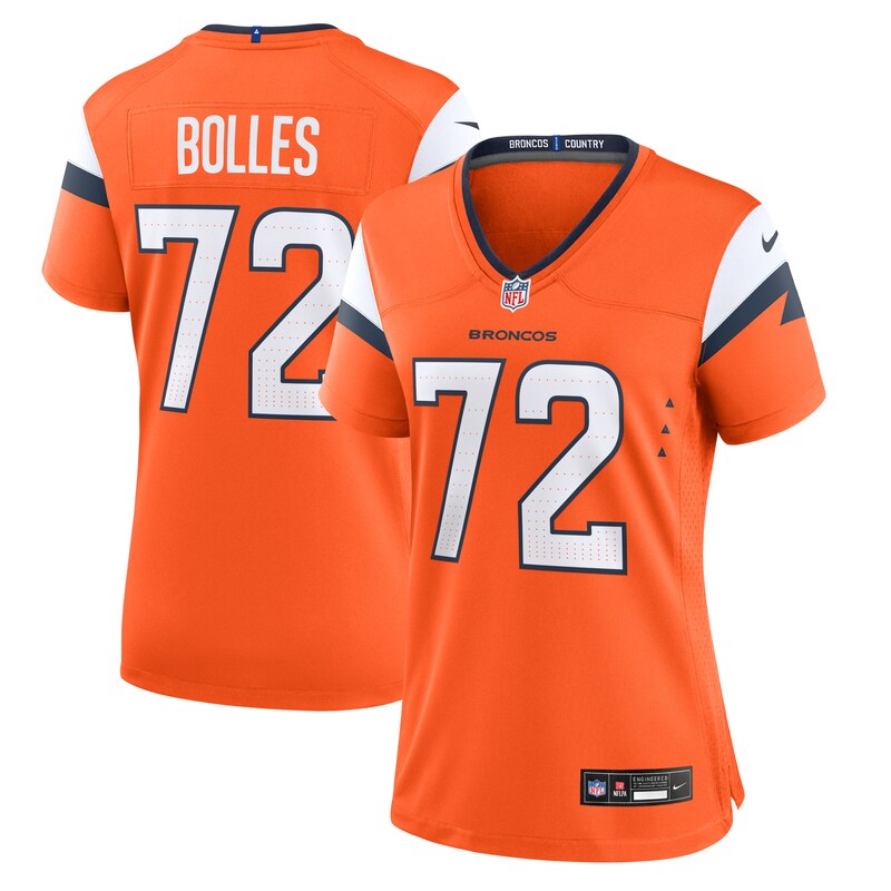 Garett Bolles Denver Broncos Women Team Game Jersey - Orange