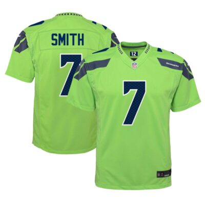 Geno Smith Seattle Seahawks Youth Alternate Player Game Jersey - Neon Green