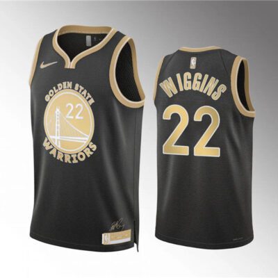 Golden State Warriors #22 Andrew Wiggins Black 2024 Select Series Stitched Basketball Jersey