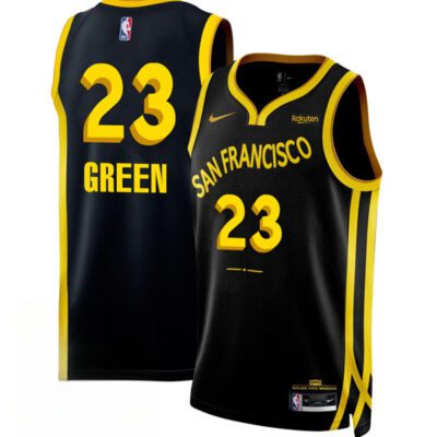 Golden State Warriors #23 Draymond Green Black 2023/24 City Edition Stitched Basketball Jersey