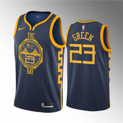 Golden State Warriors #23 Draymond Green Navy 2018/19 Swingman Stitched Basketball Jersey