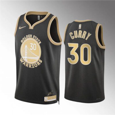 Golden State Warriors #30 Stephen Curry Black 2024 Select Series Stitched Basketball Jersey