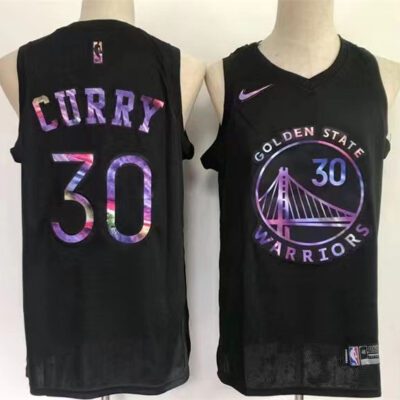 Golden State Warriors #30 Stephen Curry Black Stitched Basketball Jersey