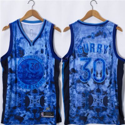 Golden State Warriors #30 Stephen Curry Blue Select Series Stitched Basketball Jersey