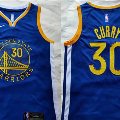 Golden State Warriors #30 Stephen Curry Blue Stitched Basketball Jersey