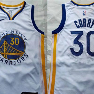 Golden State Warriors #30 Stephen Curry White Stitched Basketball Jersey