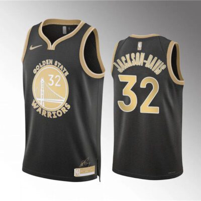 Golden State Warriors #32 Trayce Jackson-Davis Black 2024 Select Series Stitched Basketball Jersey