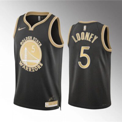 Golden State Warriors #5 Kevon Looney Black 2024 Select Series Stitched Basketball Jersey