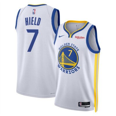 Golden State Warriors #7 Buddy Hield White Association Edition Swingman Stitched Basketball Jersey