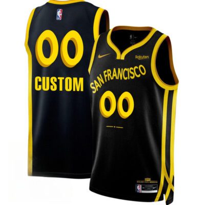 Golden State Warriors Active Player Custom Black 2023/24 City Edition Stitched Jersey