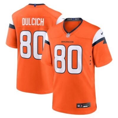 Greg Dulcich Denver Broncos Team Game Jersey - Orange