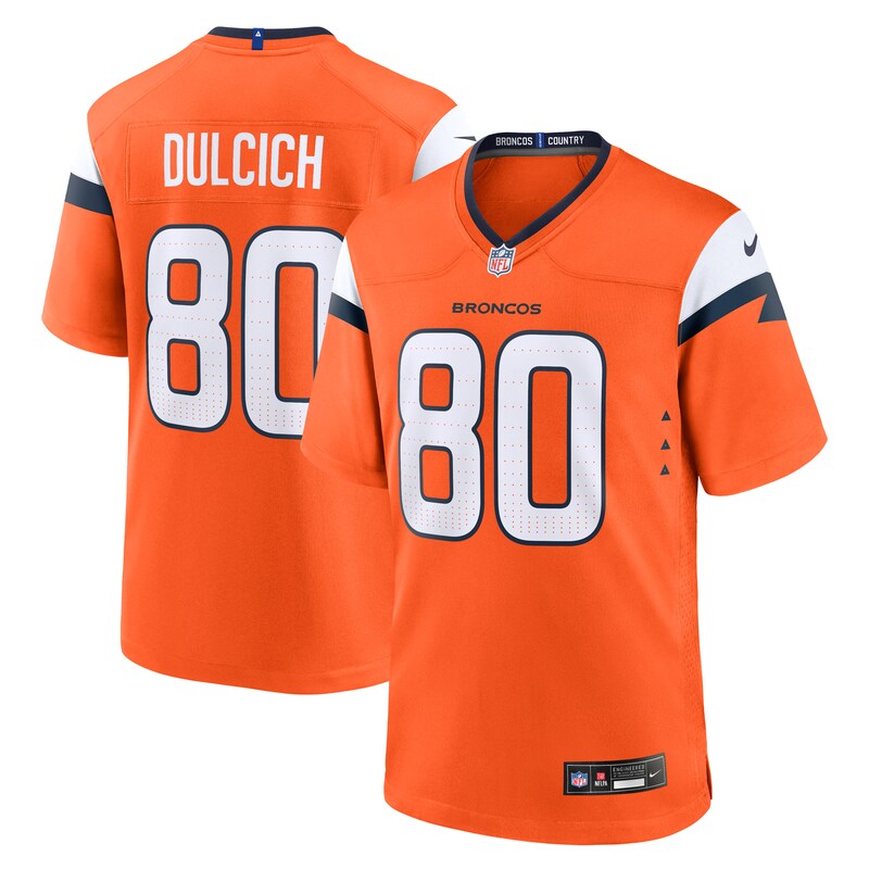 Greg Dulcich Denver Broncos Team Game Jersey - Orange