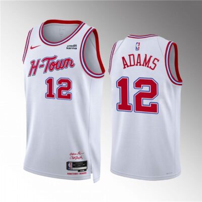 Houston Rockets #12 Steven Adams White 2023/24 City Edition Stitched Jersey