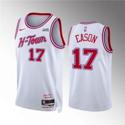 Houston Rockets #17 Tari Eason White 2023/24 City Edition Stitched Jersey