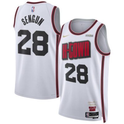 Houston Rockets #28 Alperen Şengün White 2024/25 City Edition Stitched Jersey