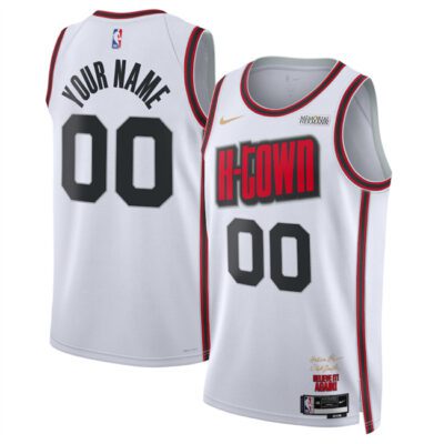 Houston Rockets Active Player Custom White 2024/25 City Edition Stitched Jersey