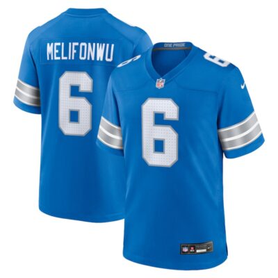 Ifeatu Melifonwu Detroit Lions Team Game Jersey - Blue