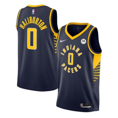 Indiana Pacers #0 Tyrese Haliburton Black Stitched Basketball Jersey