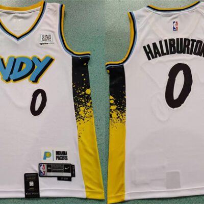 Indiana Pacers #0 Tyrese Haliburton White 2024/25 City Edition Stitched Basketball Jersey