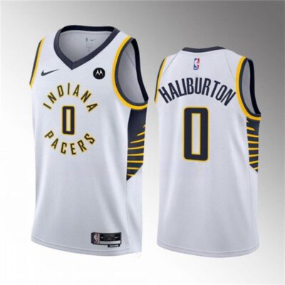 Indiana Pacers #0 Tyrese Haliburton White Association Edition Stitched Basketball Jersey