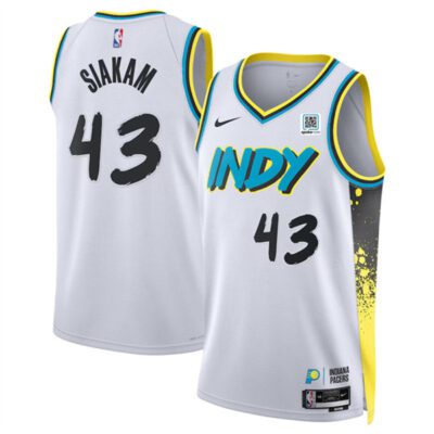 Indiana Pacers #43 Pascal Siakam White 2024/25 City Edition Stitched Basketball Jersey