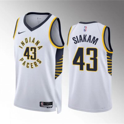 Indiana Pacers #43 Pascal Siakam White Association Edition Stitched Basketball Jersey