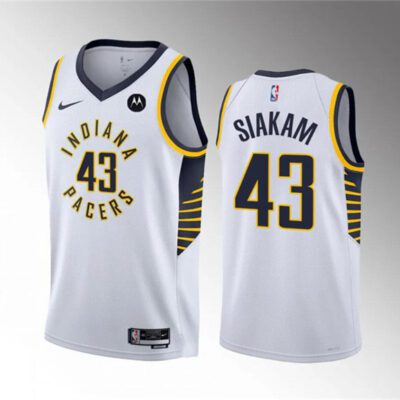 Indiana Pacers #43 Pascal Siakam White Association Edition Stitched Basketball Jersey