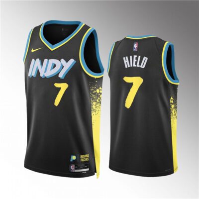 Indiana Pacers #7 Buddy Hield Black 2023/24 City Edition Stitched Basketball Jersey