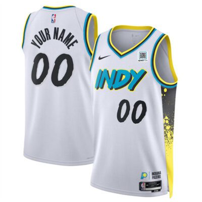 Indiana Pacers Active Player Custom White 2024/25 City Edition Stitched Basketball Jersey