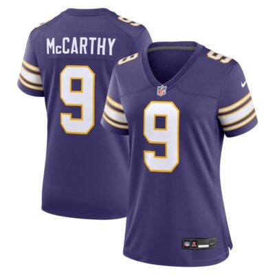 J.J. McCarthy Minnesota Vikings Women 2nd Alternate Player Game Jersey - Purple