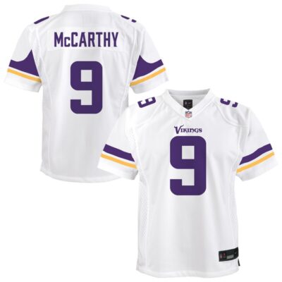 J.J. McCarthy Minnesota Vikings Youth Game Jersey - White