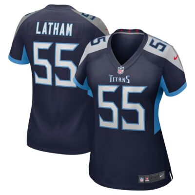 JC Latham Tennessee Titans Women Team Game Jersey - Navy