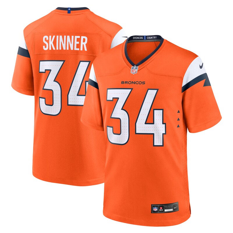 JL Skinner Denver Broncos Team Game Jersey - Orange