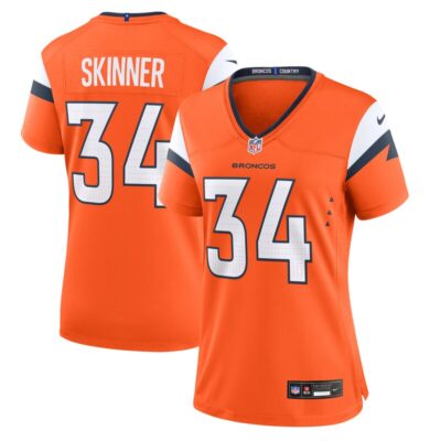 JL Skinner Denver Broncos Women Team Game Jersey - Orange