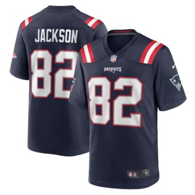 JaQuae Jackson New England Patriots Game Jersey - Navy