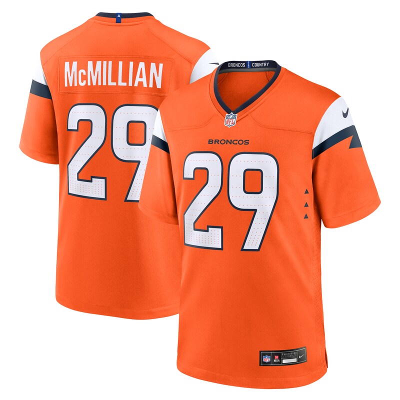 Ja'Quan McMillian Denver Broncos Team Game Jersey - Orange