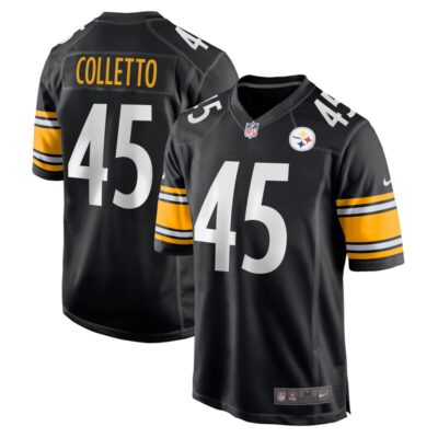 Jack Colletto Pittsburgh Steelers Game Jersey - Black