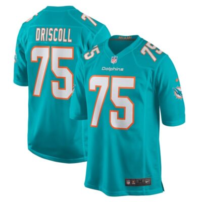 Jack Driscoll Miami Dolphins Team Game Jersey - Aqua