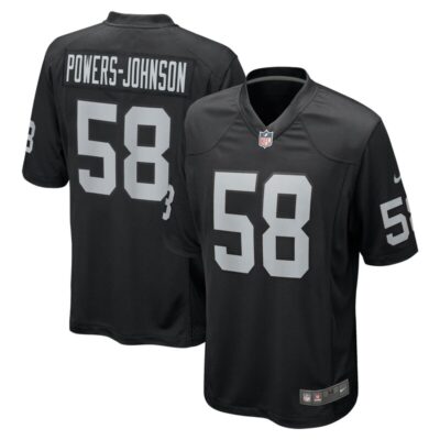 Jackson Powers-Johnson Las Vegas Raiders Team Game Jersey - Black