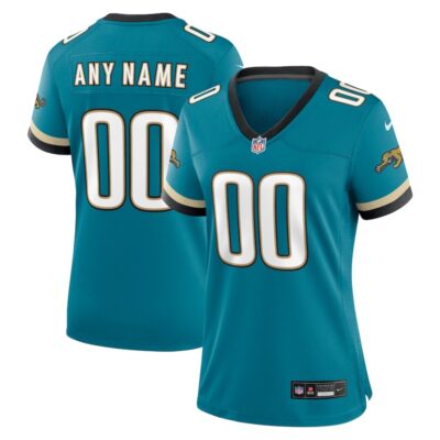 Jacksonville Jaguars Women Prowler Throwback Custom Game Jersey - Teal